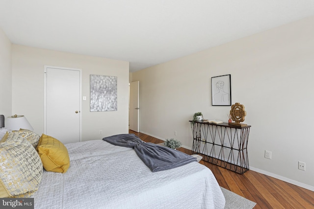 bedroom featuring hardwood / wood-style flooring