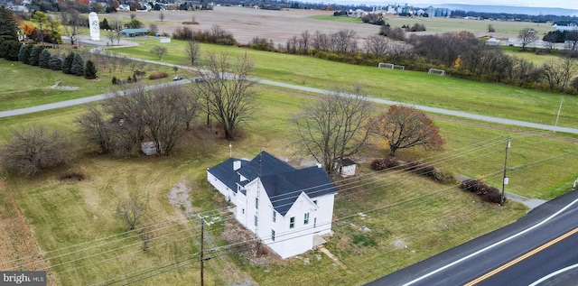 aerial view with a rural view