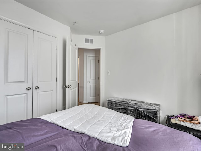 bedroom with a closet