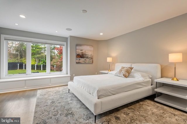 bedroom featuring hardwood / wood-style floors