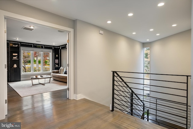 hall featuring hardwood / wood-style floors