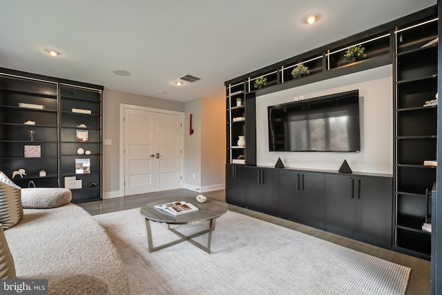 living room featuring hardwood / wood-style floors