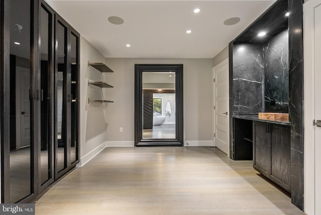 interior space featuring light hardwood / wood-style floors