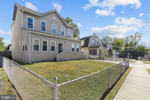 view of property with a front yard