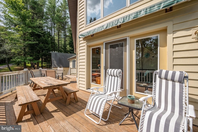 view of wooden deck