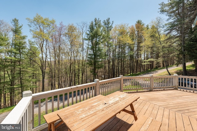 view of wooden deck