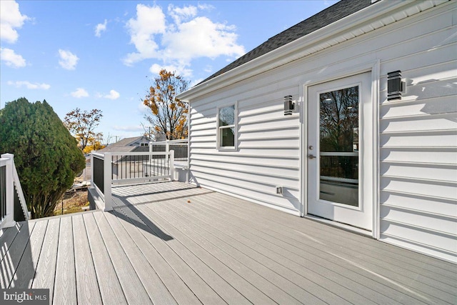 view of wooden deck