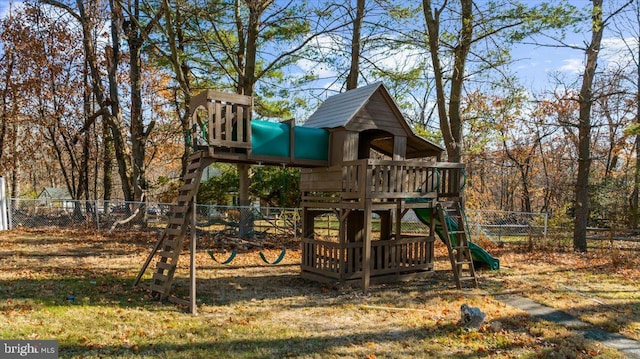 view of jungle gym