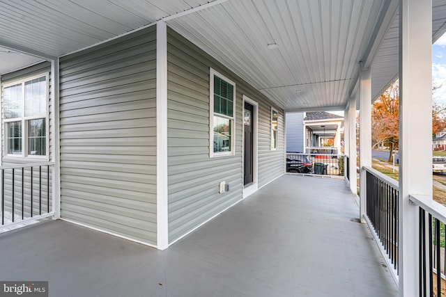 view of patio with a porch