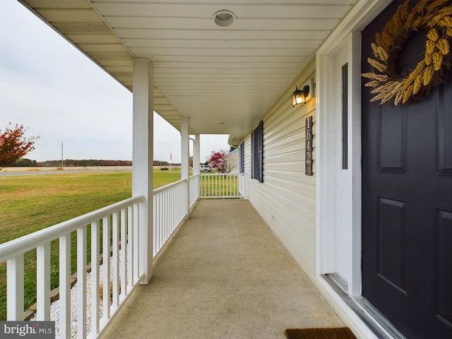 view of patio with a porch