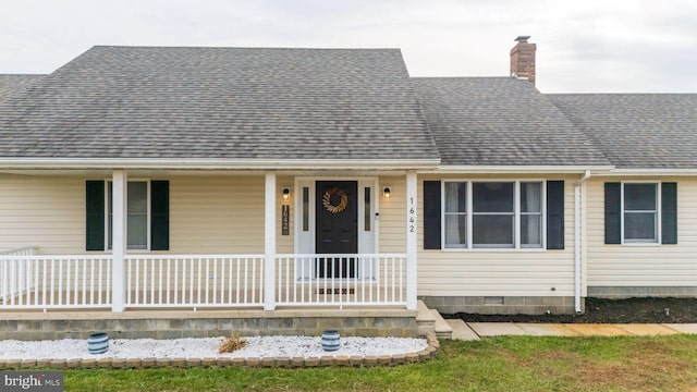 view of front of home with a porch