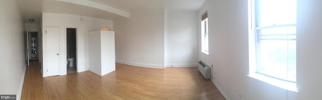 empty room featuring a healthy amount of sunlight and wood-type flooring