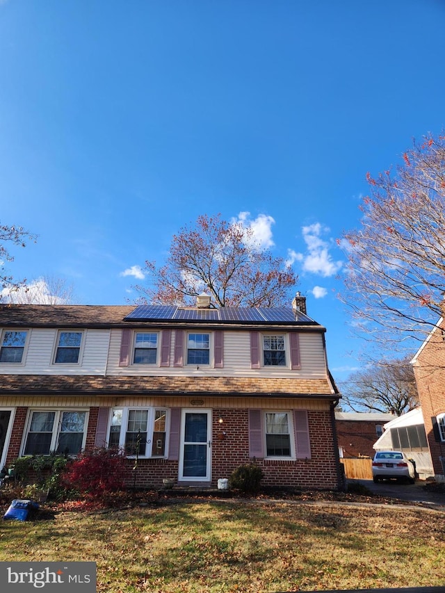 view of front of house with a front yard