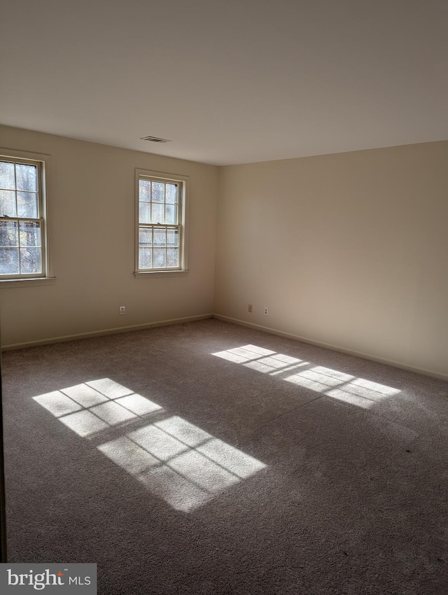 spare room featuring carpet