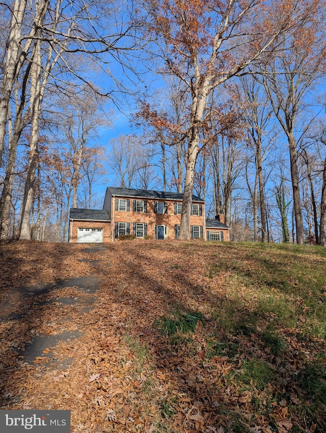 view of front facade featuring a garage