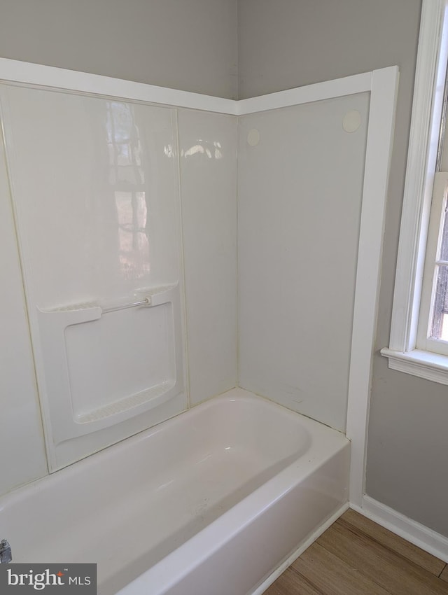 bathroom featuring hardwood / wood-style floors