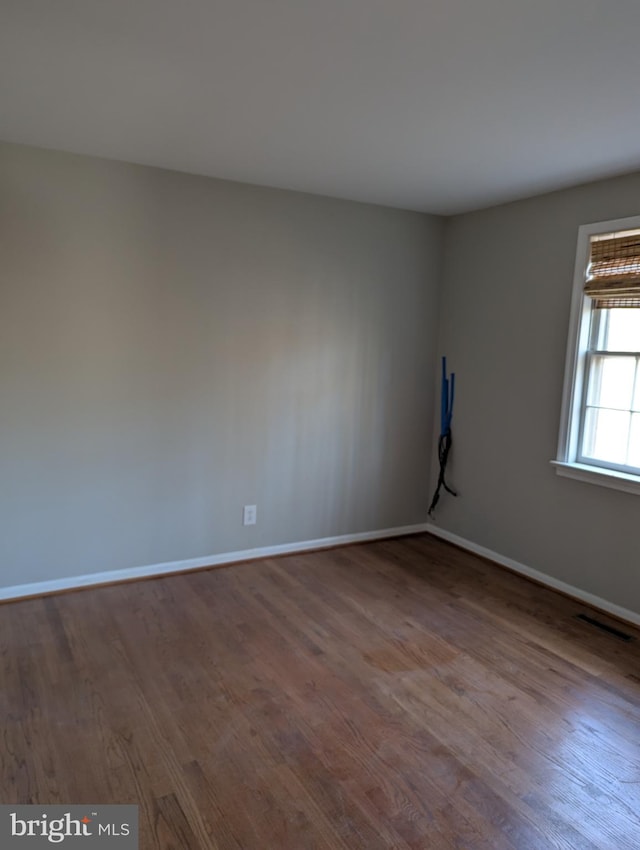 empty room featuring light wood-type flooring