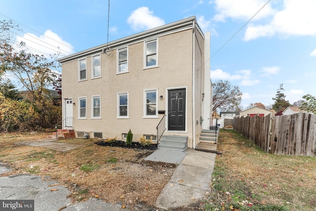 727 Clayton, New Castle, DE 19720 - view of property featuring entry steps and stucco siding