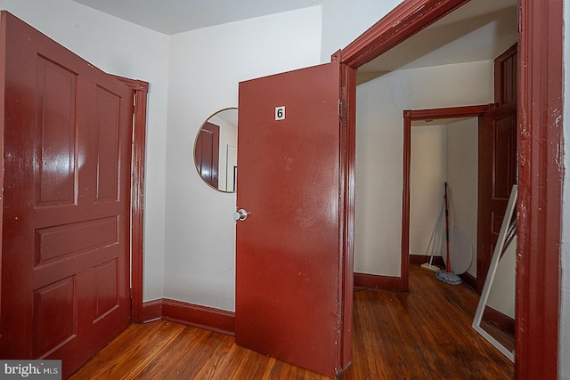 foyer featuring dark hardwood / wood-style flooring