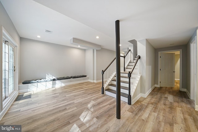 interior space featuring light hardwood / wood-style floors