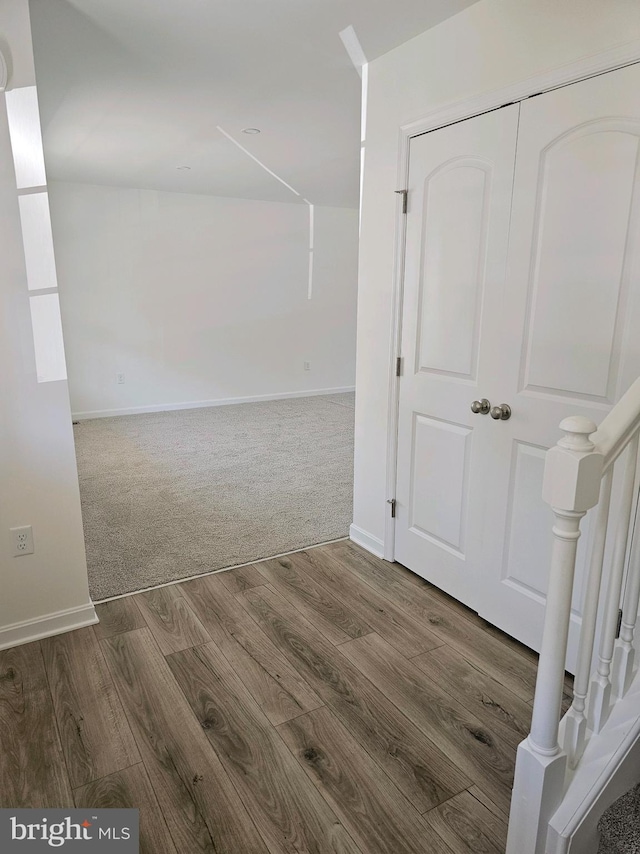 interior space featuring wood-type flooring