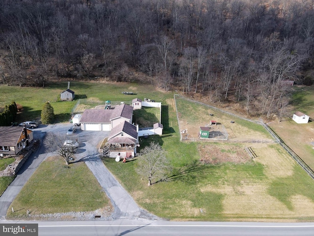 birds eye view of property