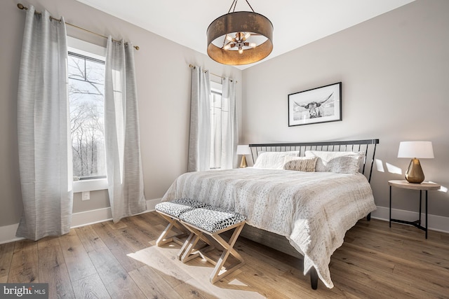 bedroom featuring hardwood / wood-style floors