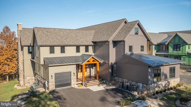 view of front facade with a garage