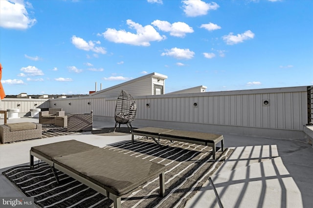 view of patio featuring outdoor lounge area