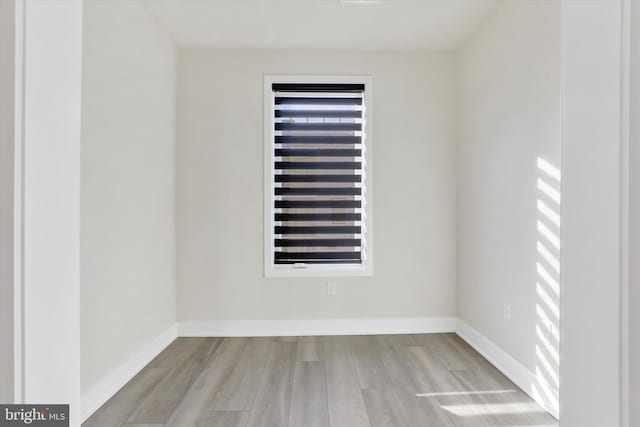 empty room featuring light hardwood / wood-style floors