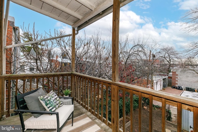 view of wooden terrace