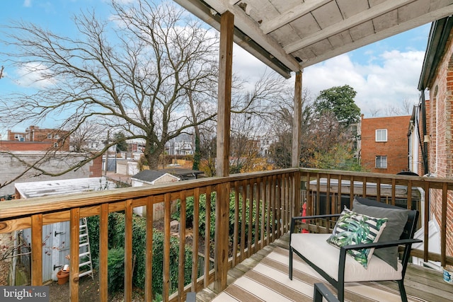 view of wooden deck