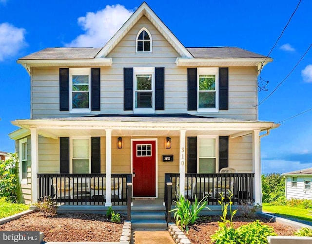 view of front property with a porch