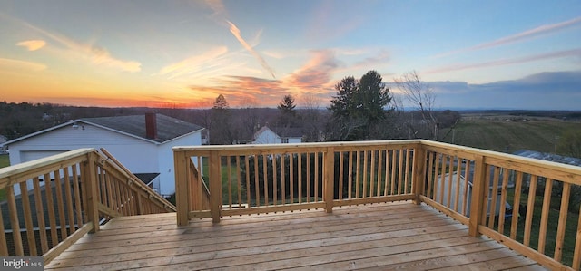 view of deck at dusk