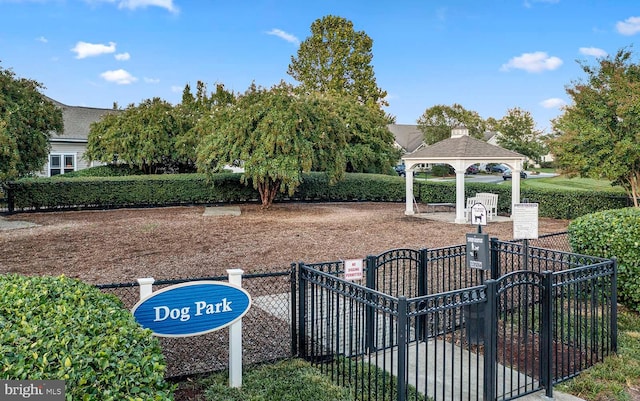 view of property's community with a gazebo