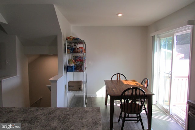 dining room featuring wood-type flooring