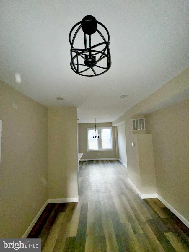 interior space featuring dark hardwood / wood-style flooring