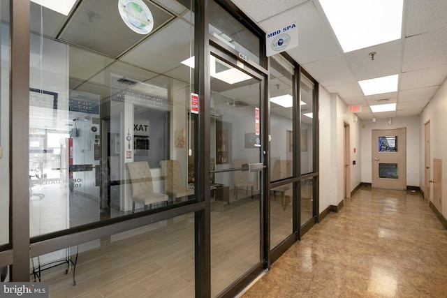 3701 S George Mason Dr Unit 1005N, Falls Church, VA 22041 - interior space with baseboards and a paneled ceiling