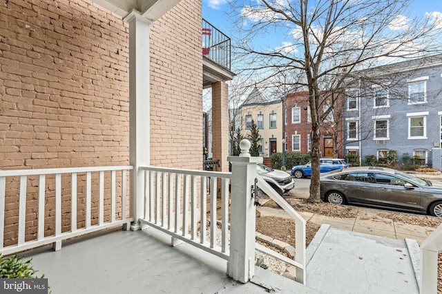 view of home's exterior with covered porch