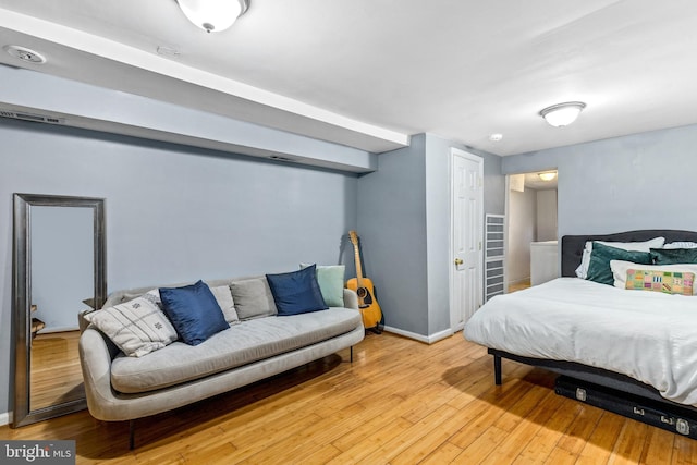 bedroom featuring light hardwood / wood-style flooring