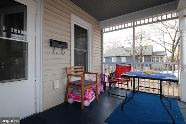 exterior space featuring a porch