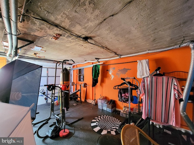 view of workout area