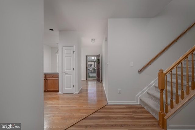 interior space featuring wood-type flooring