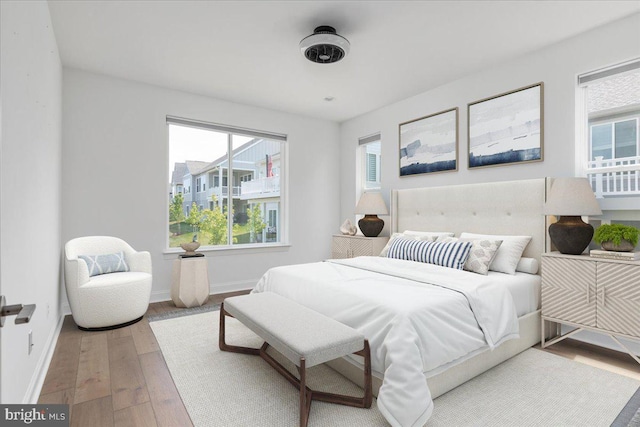 bedroom featuring hardwood / wood-style floors