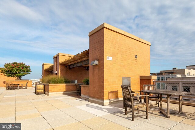 view of patio with a pergola