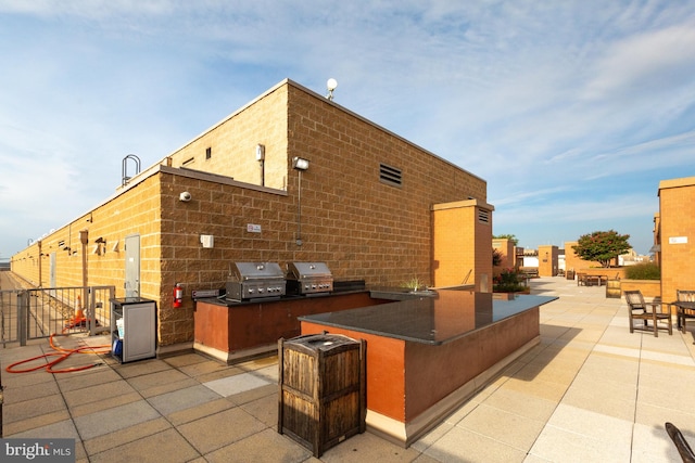 view of patio / terrace featuring area for grilling and grilling area