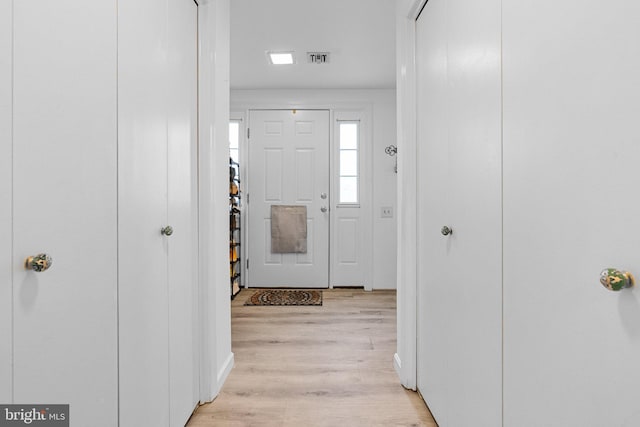 entrance foyer featuring light hardwood / wood-style flooring