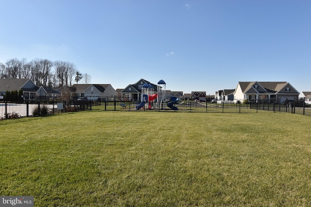 view of yard featuring a playground