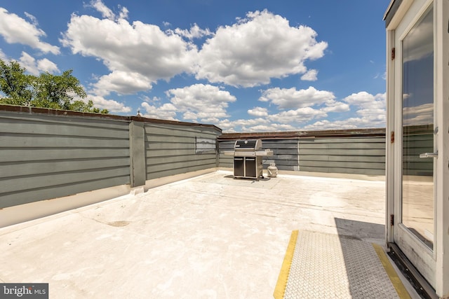 view of patio with area for grilling