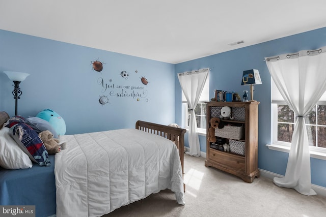 view of carpeted bedroom